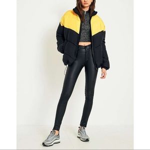 NWT Dr. Denim Plenty Black Faux Leather Jeans